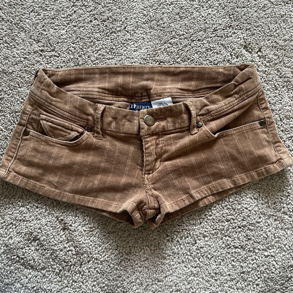 Micro mini super low rise shorts